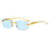 LEOVUE – Gafas de sol sin montura con cabeza de leopardo y protección UV400
