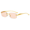LEOVUE – Gafas de sol sin montura con cabeza de leopardo y protección UV400
