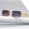 LEOVUE – Gafas de sol sin montura con cabeza de leopardo y protección UV400