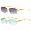 LEOVUE – Gafas de sol sin montura con cabeza de leopardo y protección UV400