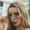 LEOVUE – Gafas de sol sin montura con cabeza de leopardo y protección UV400