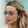 LEOVUE – Gafas de sol sin montura con cabeza de leopardo y protección UV400