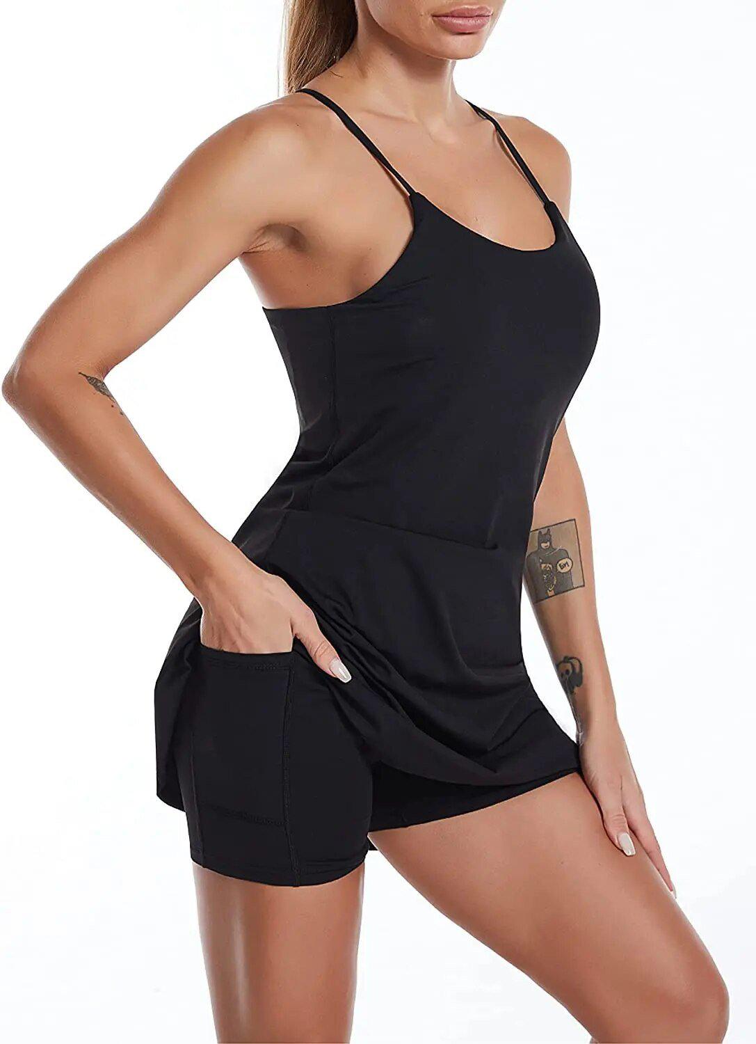 LIANA ACTIVE – Vestido deportivo con shorts y bolsillos para movimiento y estilo