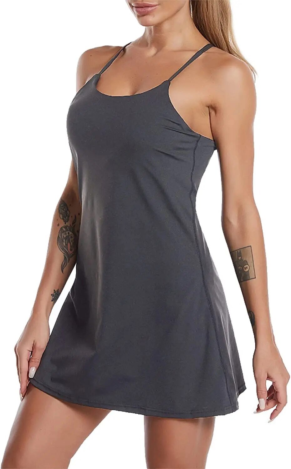 LIANA ACTIVE – Vestido deportivo con shorts y bolsillos para movimiento y estilo