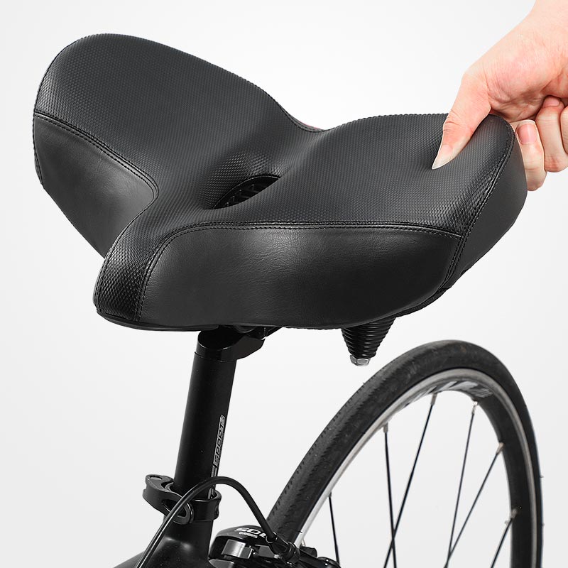 LIDASE Sillín de bicicleta – Sillín ergonómico con espuma viscoelástica y superficie de asiento extra ancha