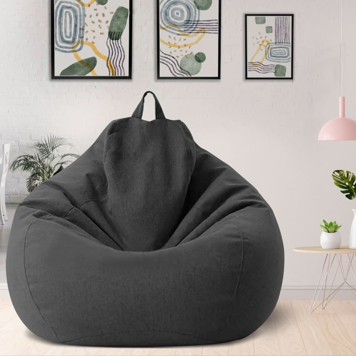 CasaLino – Luxuriöser Leinen Sitzsack mit Füllung