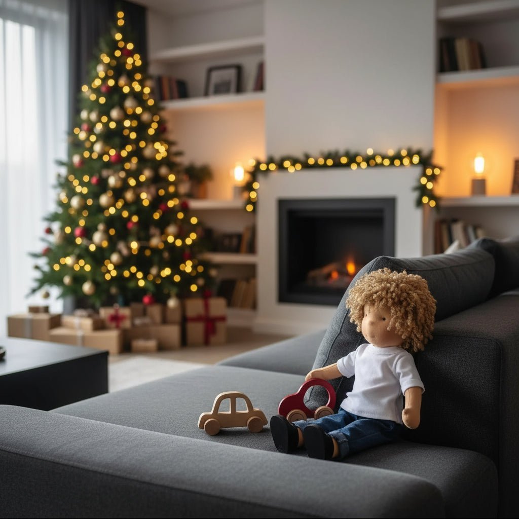 LULLABLY – Handgefertigte Waldorfpuppe aus reiner Baumwolle mit 30 cm großem, weichem Körper für Kinder 2