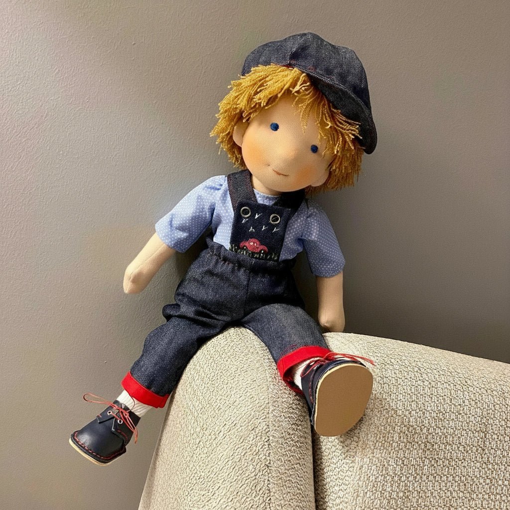 LULLABLY – Handgefertigte Waldorfpuppe aus reiner Baumwolle mit 30 cm großem, weichem Körper für Kinder 9