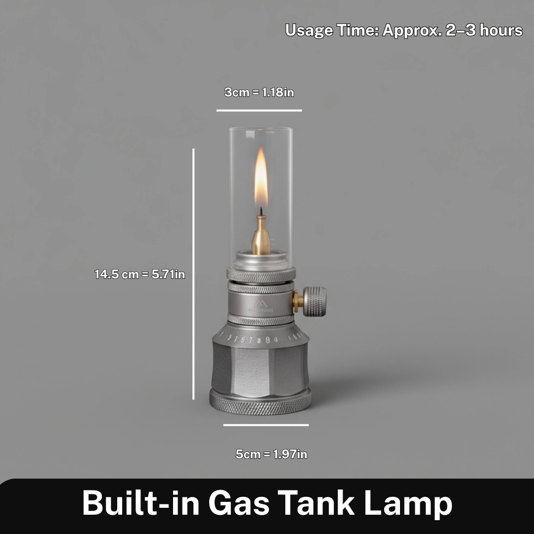 LUMETRA – Einstellbare Butan-Campinglampe für flexible Lichteinstellungen 10