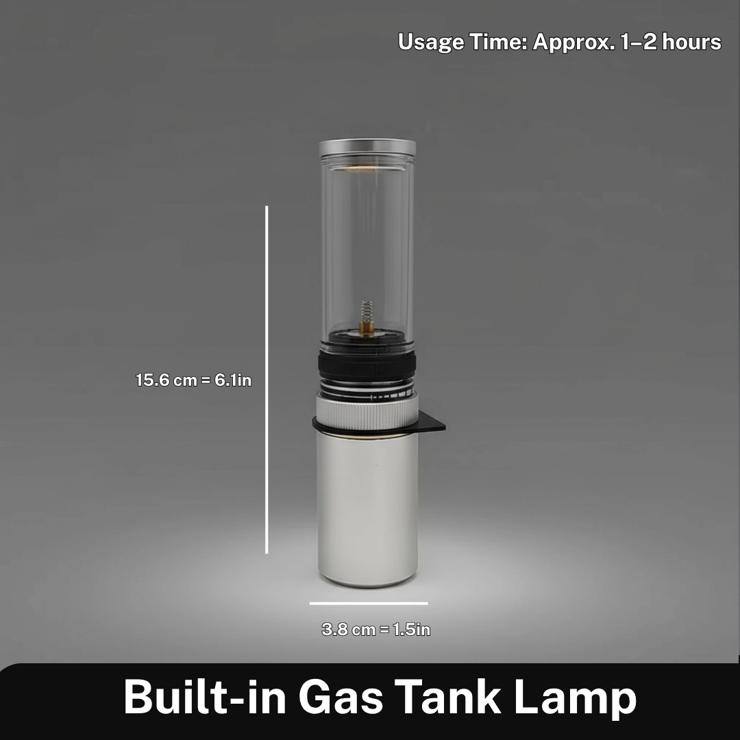 LUMETRA – Einstellbare Butan-Campinglampe für flexible Lichteinstellungen 8