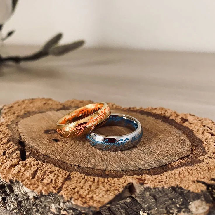 LUMINA RUNE RING – Leuchtender Schmuckring mit Gravur für Glück & Positivität
