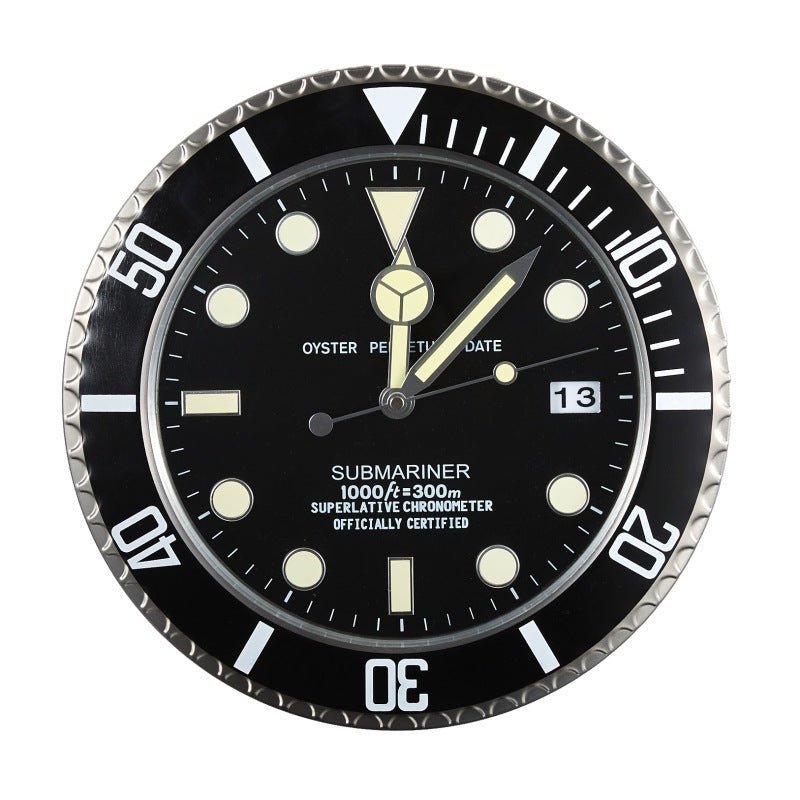 LUMINEX – Silent Stainless Steel Wall Clock with Glowing Hands 0