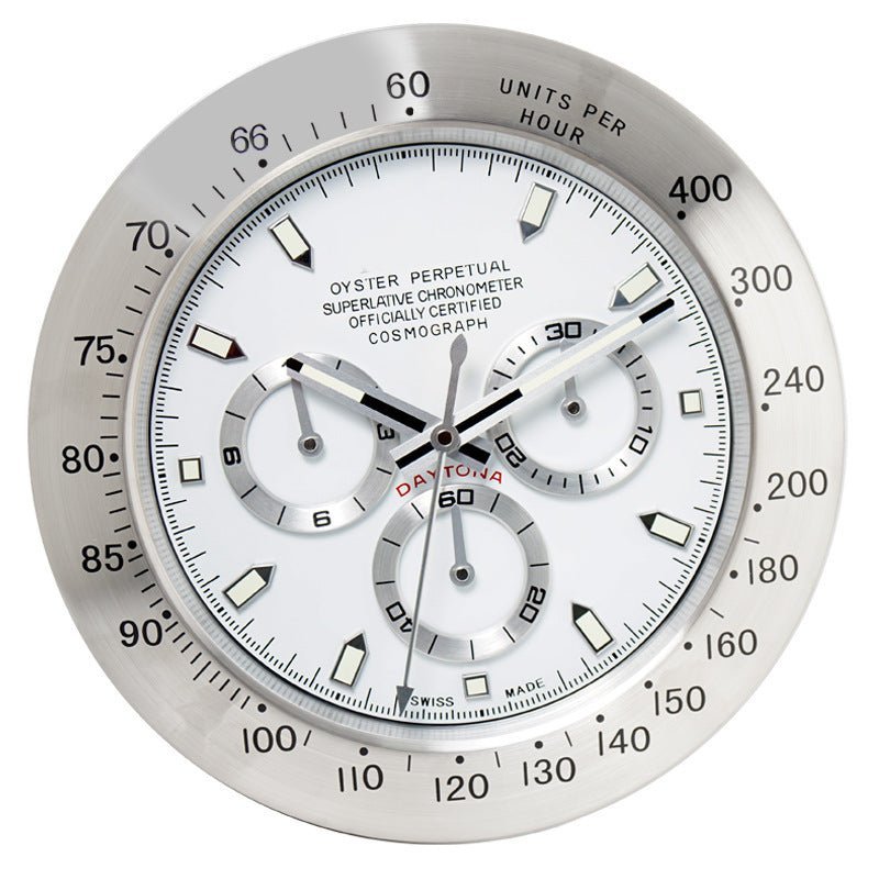 LUMINEX – Silent Stainless Steel Wall Clock with Glowing Hands 13