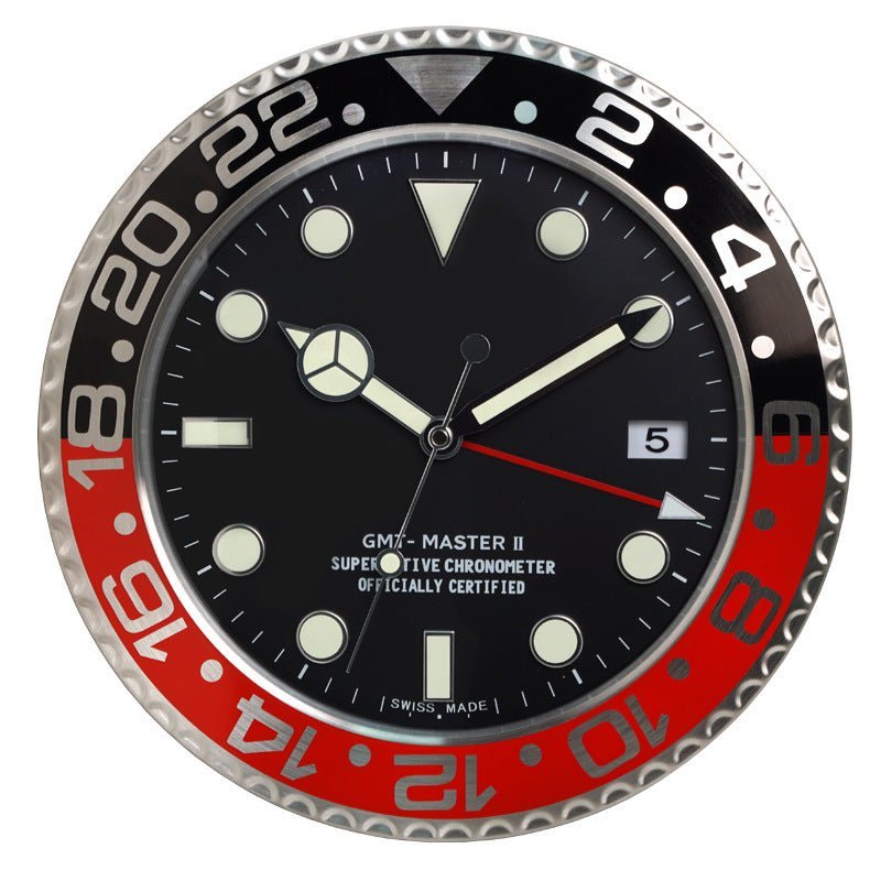 LUMINEX – Silent Stainless Steel Wall Clock with Glowing Hands 2