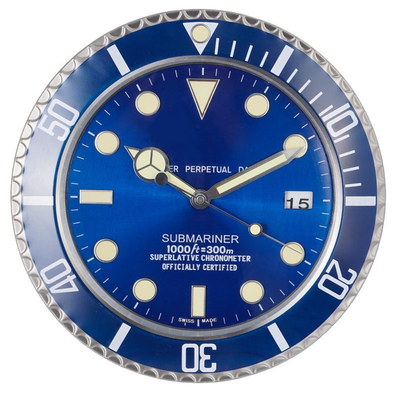 LUMINEX – Silent Stainless Steel Wall Clock with Glowing Hands 5