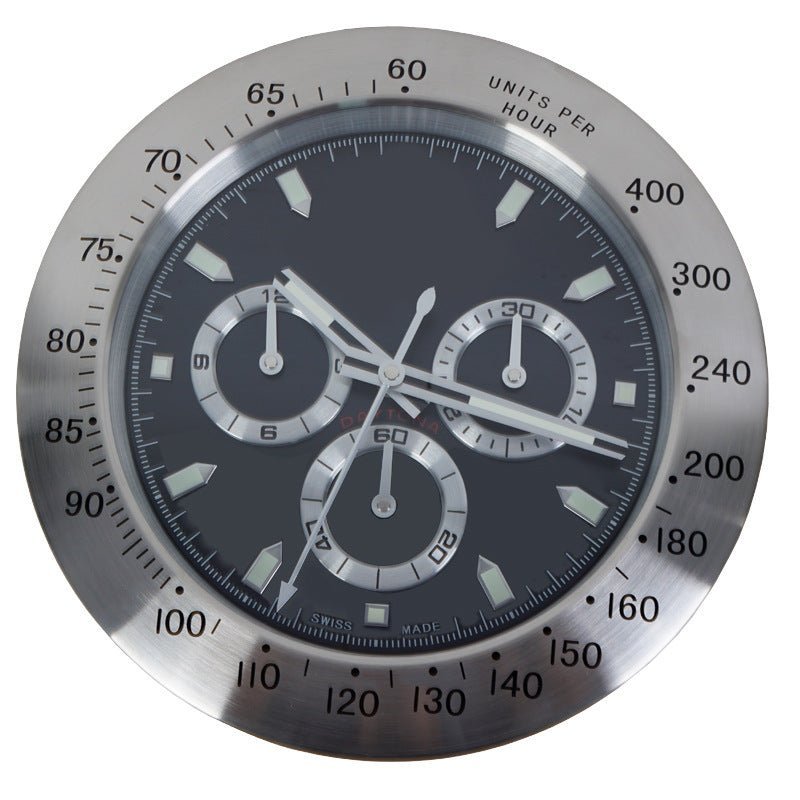 LUMINEX – Silent Stainless Steel Wall Clock with Glowing Hands 7