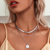 COLLAR LUNARIA – Collar triple de plata para elegancia y confianza en uno mismo