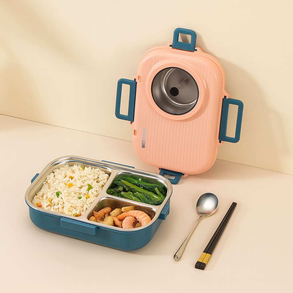 MEALPORT – Edelstahl-Lunchbox mit Isolierung für frische & organisierte Mahlzeiten