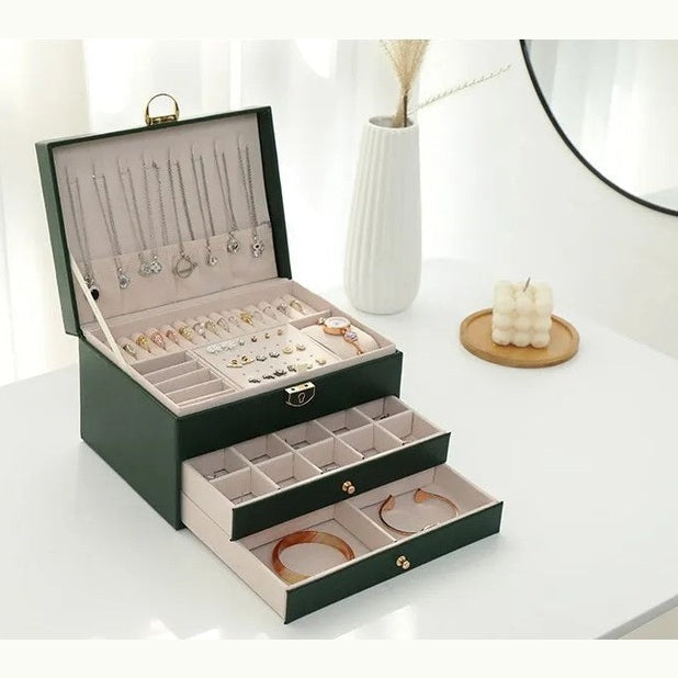 LUXE JEWEL – Elegante Schmuckbox aus Leder für stilvolle Aufbewahrungs Leder für stilvolle Aufbewahrung