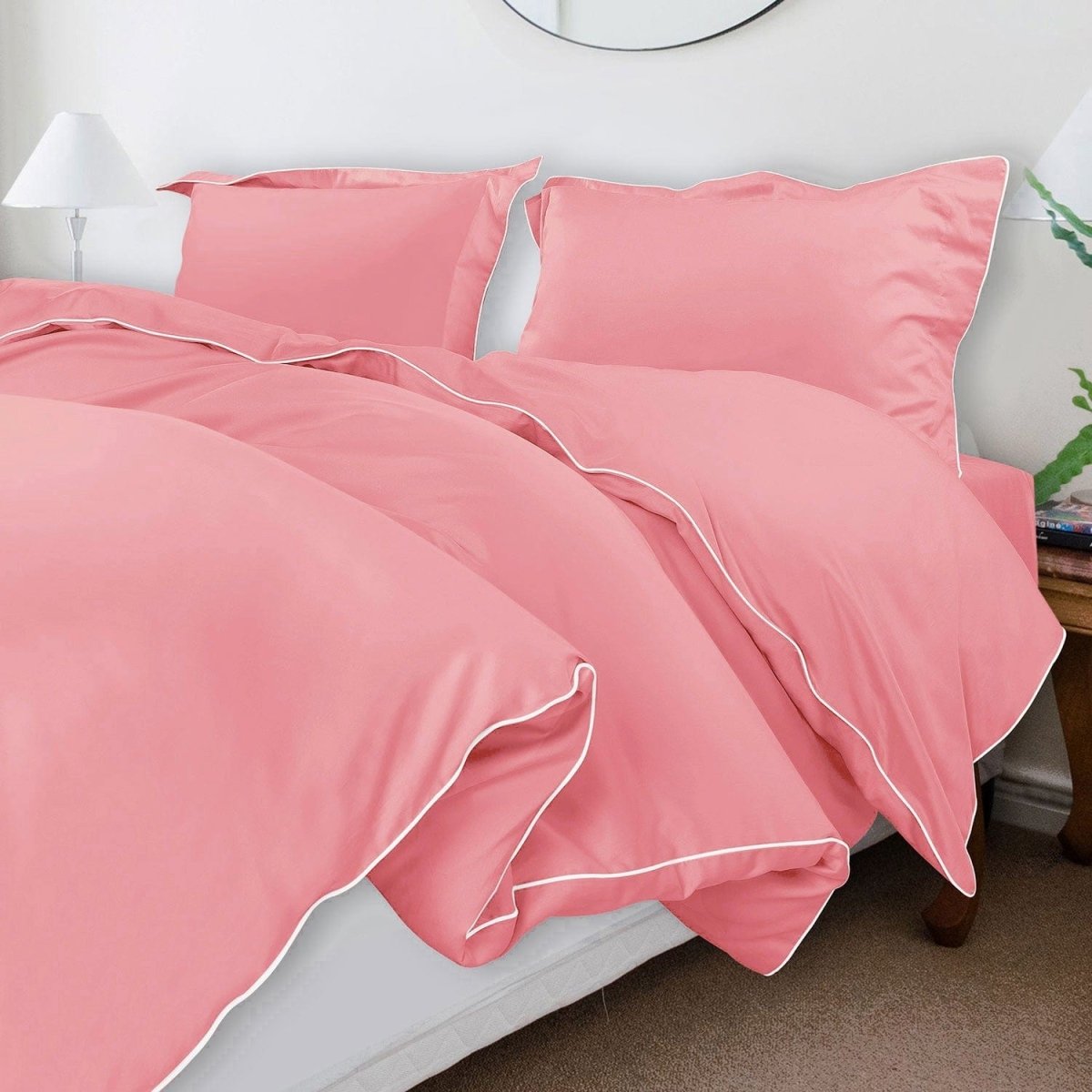 Velurest Bettwäsche-Set 500TC | Luxuriöse Baumwolle | Edler Bettbezug mit Kissenhüllen | Hotelqualität für erholsamen Schlaf