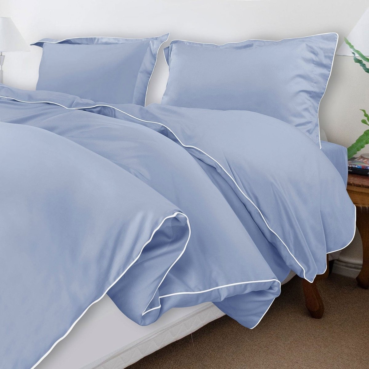 Velurest Bettwäsche-Set 500TC | Luxuriöse Baumwolle | Edler Bettbezug mit Kissenhüllen | Hotelqualität für erholsamen Schlaf