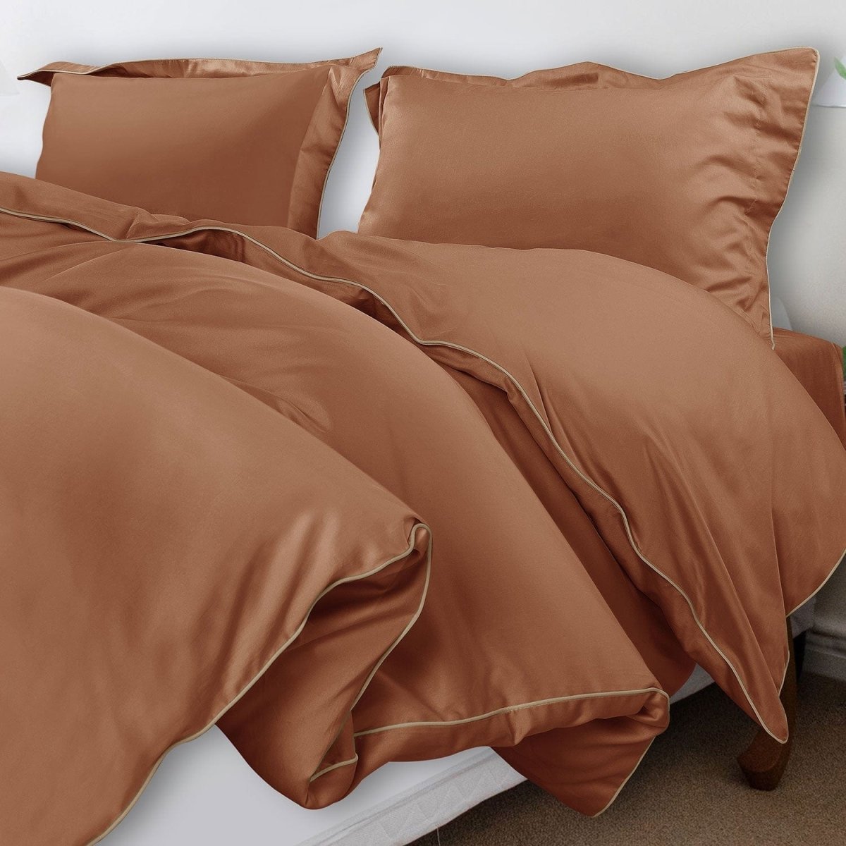 Velurest Bettwäsche-Set 500TC | Luxuriöse Baumwolle | Edler Bettbezug mit Kissenhüllen | Hotelqualität für erholsamen Schlaf