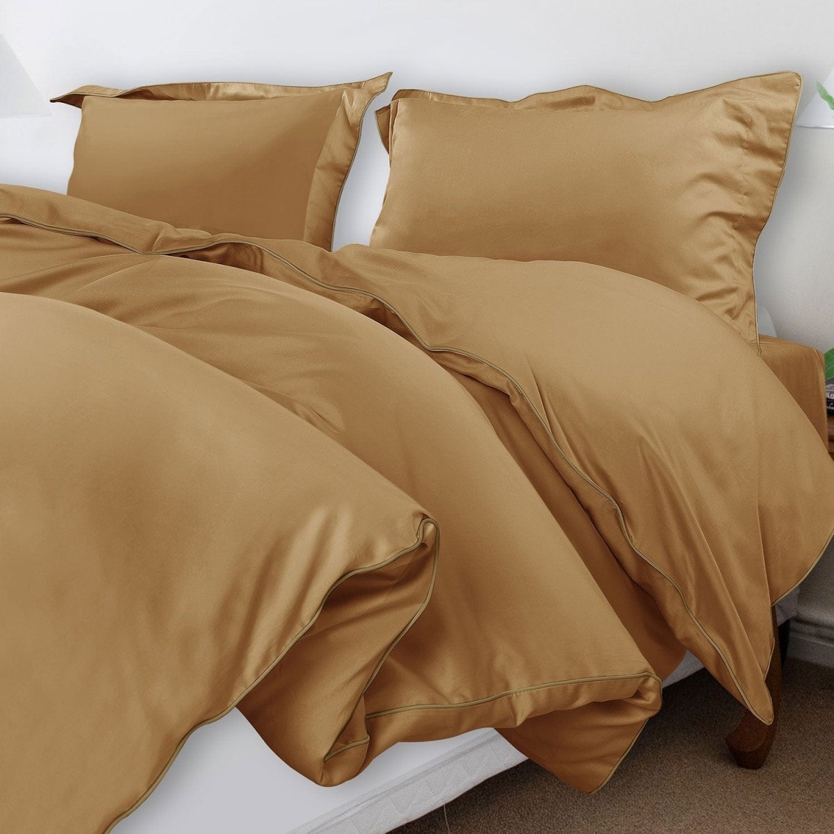 Velurest Bettwäsche-Set 500TC | Luxuriöse Baumwolle | Edler Bettbezug mit Kissenhüllen | Hotelqualität für erholsamen Schlaf