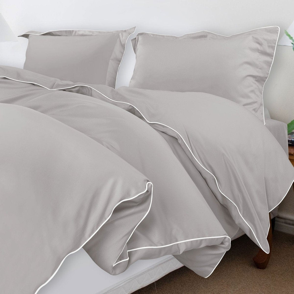 Velurest Bettwäsche-Set 500TC | Luxuriöse Baumwolle | Edler Bettbezug mit Kissenhüllen | Hotelqualität für erholsamen Schlaf