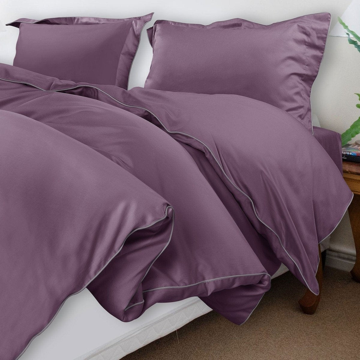 Velurest Bettwäsche-Set 500TC | Luxuriöse Baumwolle | Edler Bettbezug mit Kissenhüllen | Hotelqualität für erholsamen Schlaf