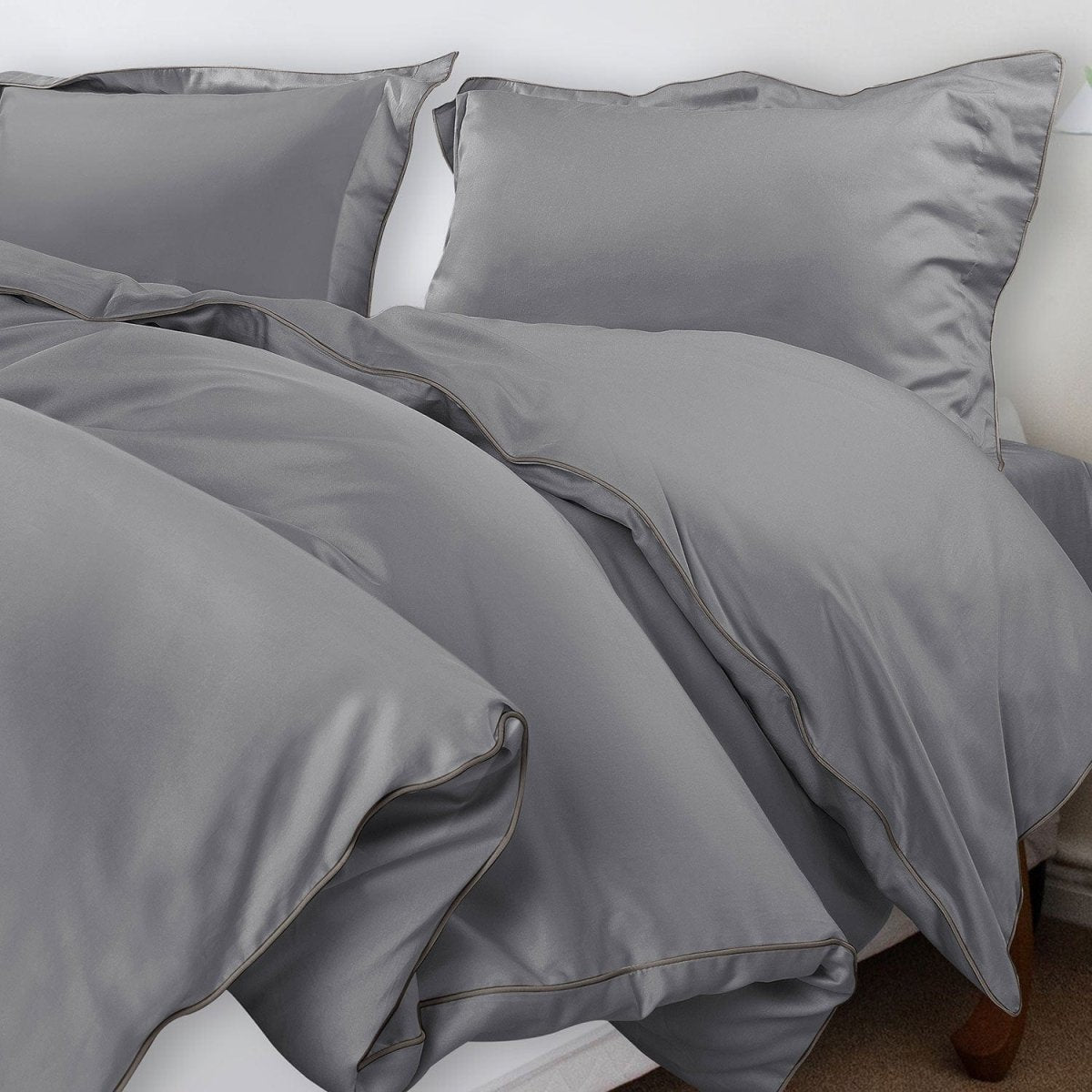 Velurest Bettwäsche-Set 500TC | Luxuriöse Baumwolle | Edler Bettbezug mit Kissenhüllen | Hotelqualität für erholsamen Schlaf