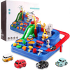 CityAdventure – Monde de jeu urbain interactif avec 4 voitures et un hélicoptère pour enfants dès 3 ans