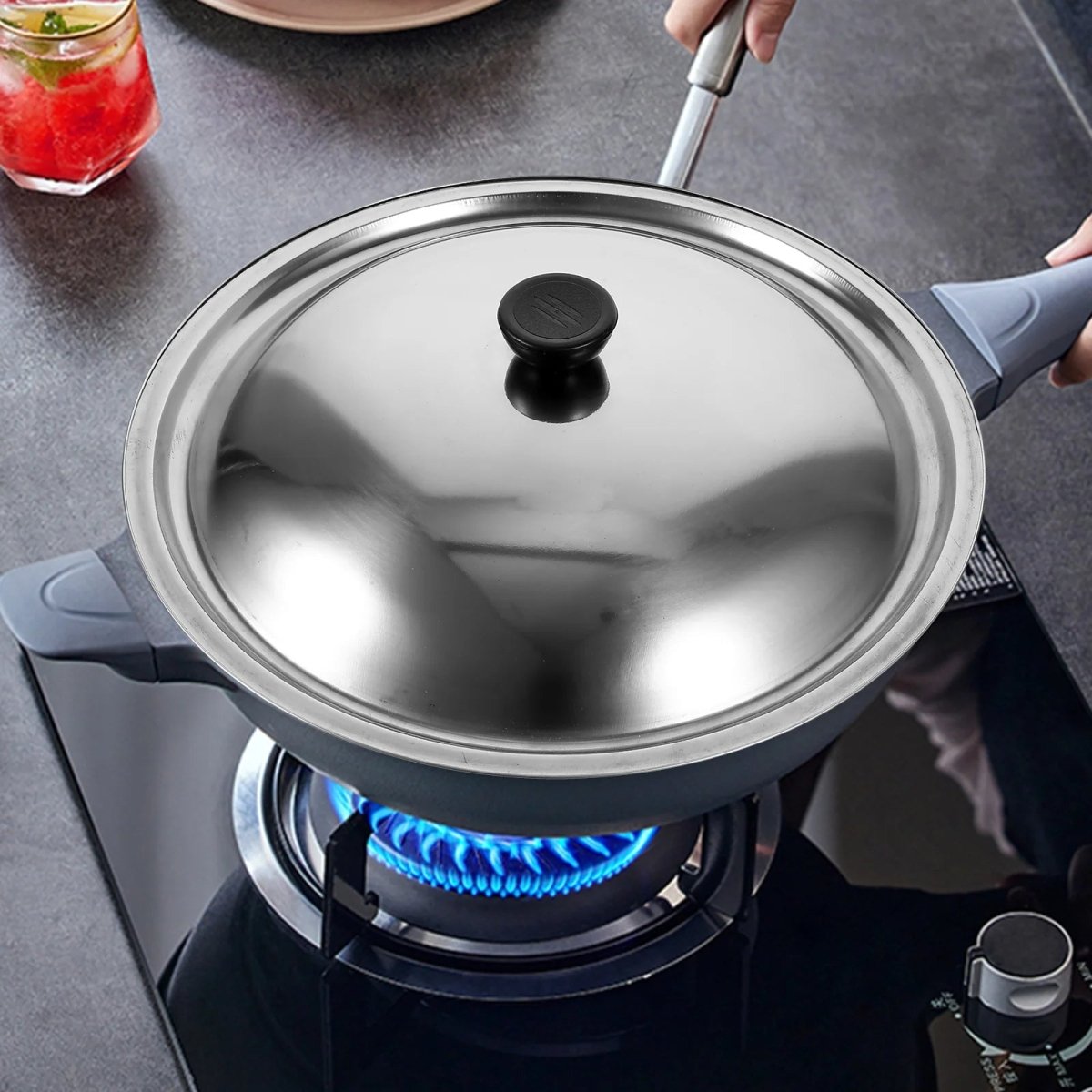 CookShield – Edelstahl-Deckel für vielseitige Küchennutzung und perfektes Garen