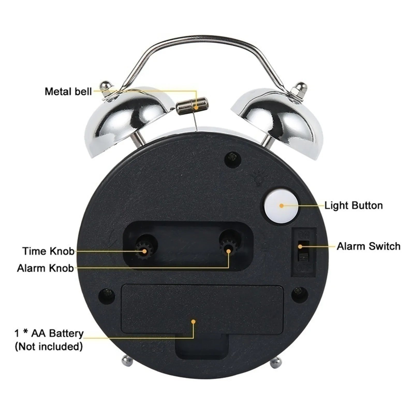 CLANGPOINT – Extra lauter Doppelglocken-Wecker für Tiefschläfer