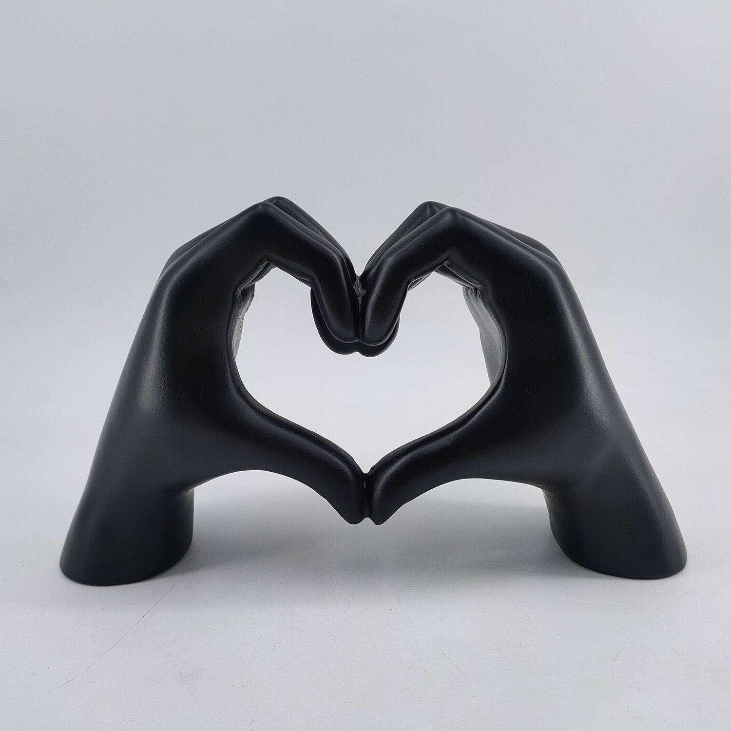 LoveSculpt Madera – Figura decorativa artesanal de madera para un hogar lleno de amor