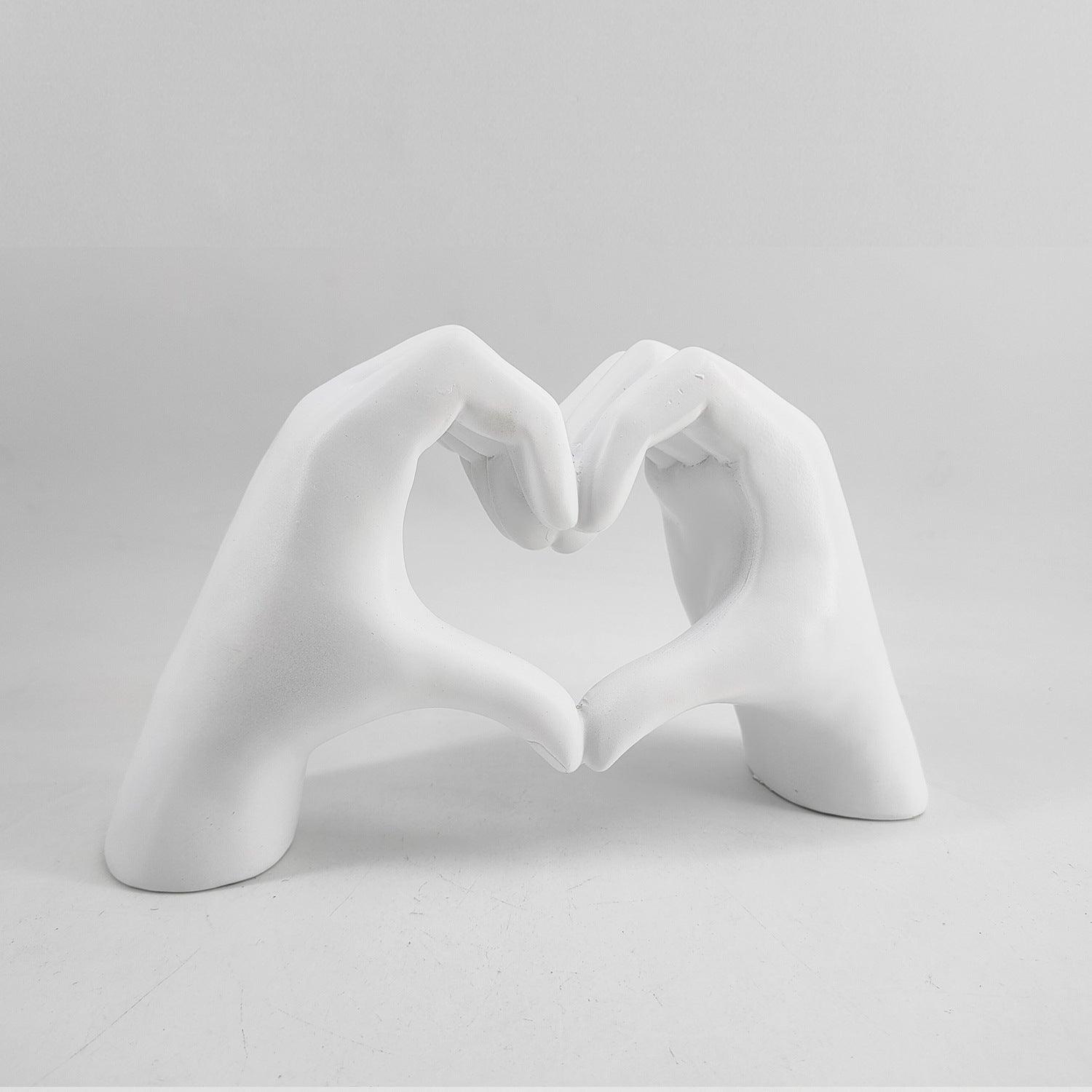LoveSculpt Madera – Figura decorativa artesanal de madera para un hogar lleno de amor