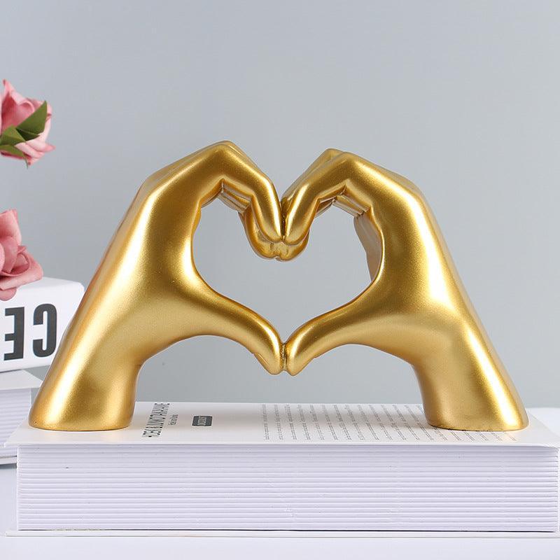 LoveSculpt Madera – Figura decorativa artesanal de madera para un hogar lleno de amor