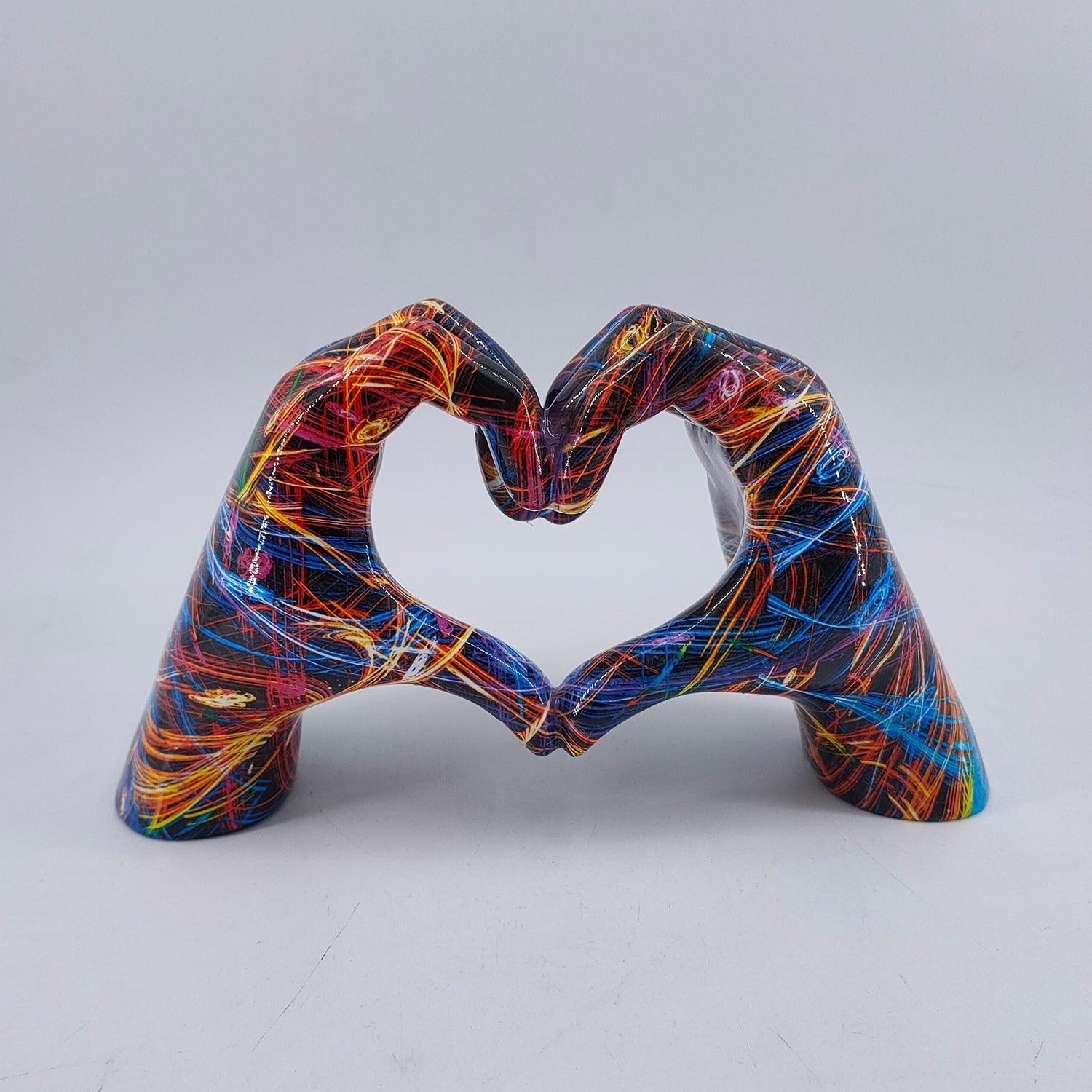 LoveSculpt Madera – Figura decorativa artesanal de madera para un hogar lleno de amor