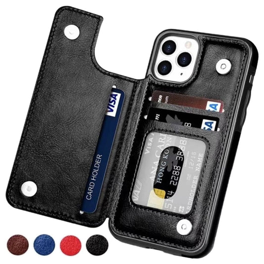 PORTAFOGLIO IN PELLE – Elegante custodia per smartphone con scomparti per carte