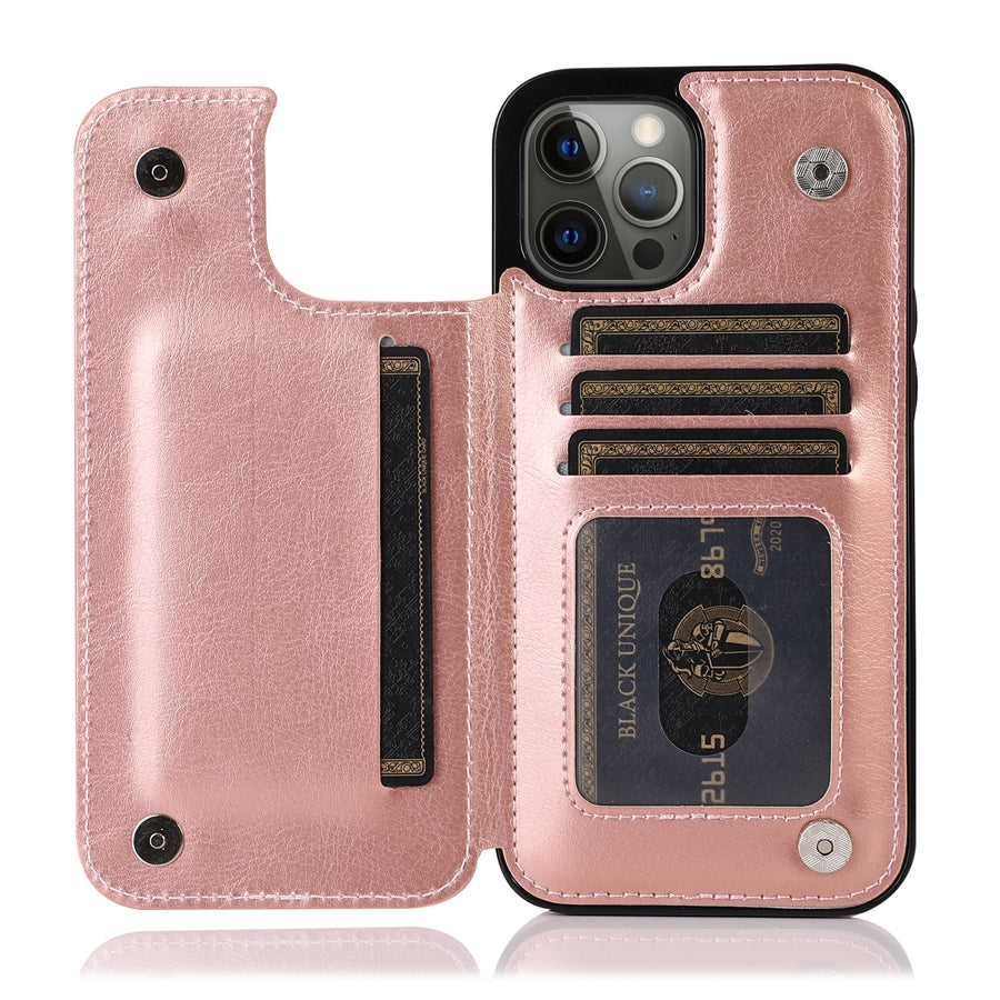 PORTAFOGLIO IN PELLE – Elegante custodia per smartphone con scomparti per carte