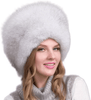 Gorro de invierno FurLuxe de piel natural de zorro | Gorro grueso de piel con orejeras para un look elegante en clima frío