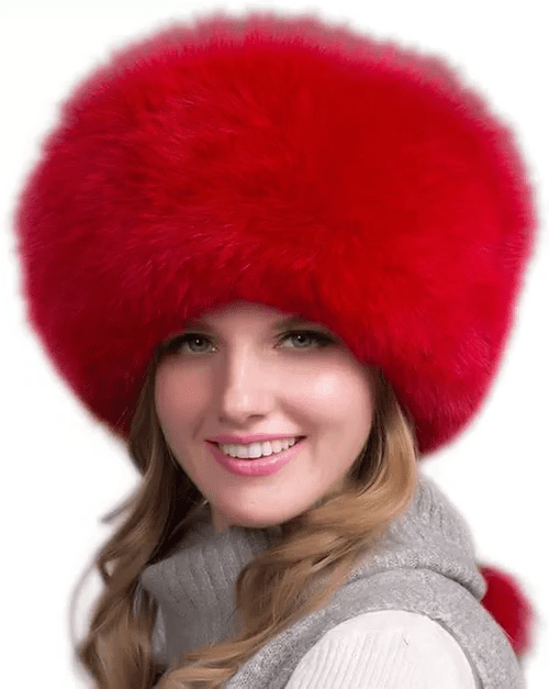 Gorro de invierno FurLuxe de piel natural de zorro | Gorro grueso de piel con orejeras para un look elegante en clima frío