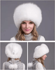 Gorro de invierno FurLuxe de piel natural de zorro | Gorro grueso de piel con orejeras para un look elegante en clima frío