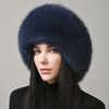 Gorro de invierno FurLuxe de piel natural de zorro | Gorro grueso de piel con orejeras para un look elegante en clima frío