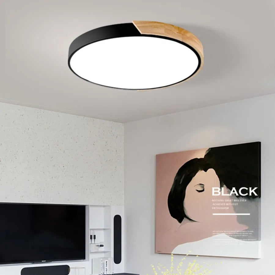 NORDGLOW – Noordse houten plafondlamp voor warm, gezellig licht