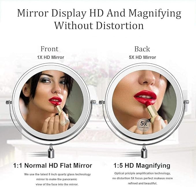 MAGNIFILUX – LED Magnifying Mirror with Adjustable Lighting and Rechargeable Battery 2