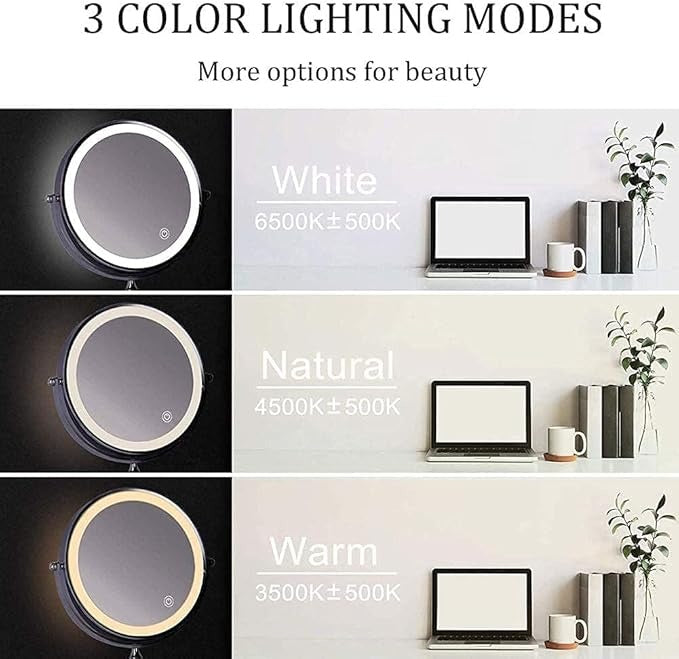 MAGNIFILUX – LED Magnifying Mirror with Adjustable Lighting and Rechargeable Battery 4