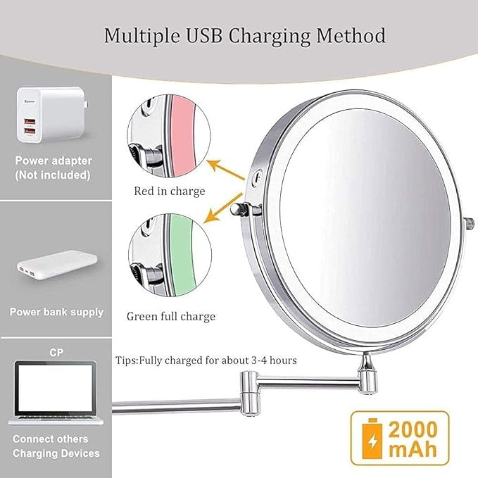 MAGNIFILUX – LED Magnifying Mirror with Adjustable Lighting and Rechargeable Battery 5
