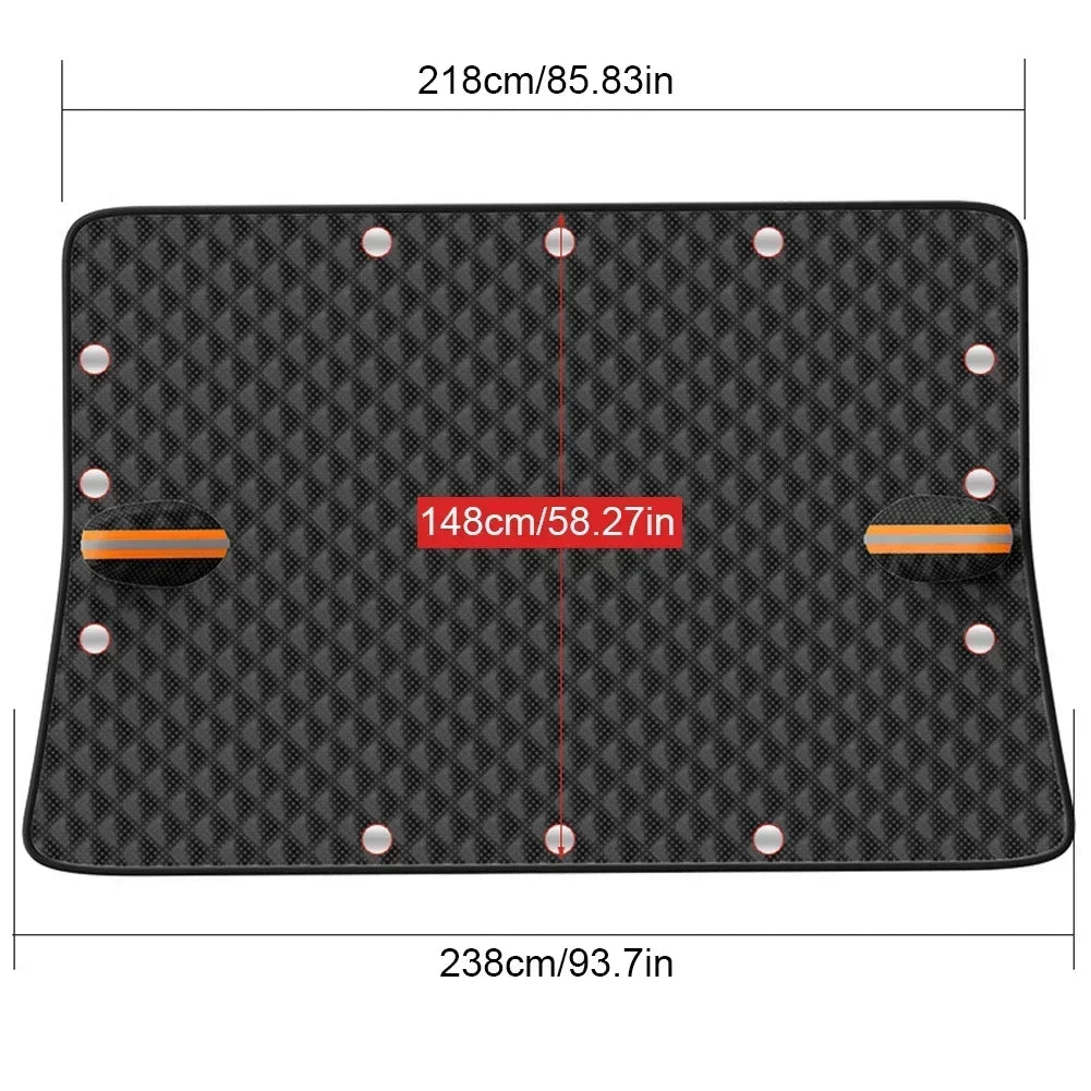MAGTHOR – Verdickte magnetische Windschutzscheibenabdeckung für Frost und Sonne 8