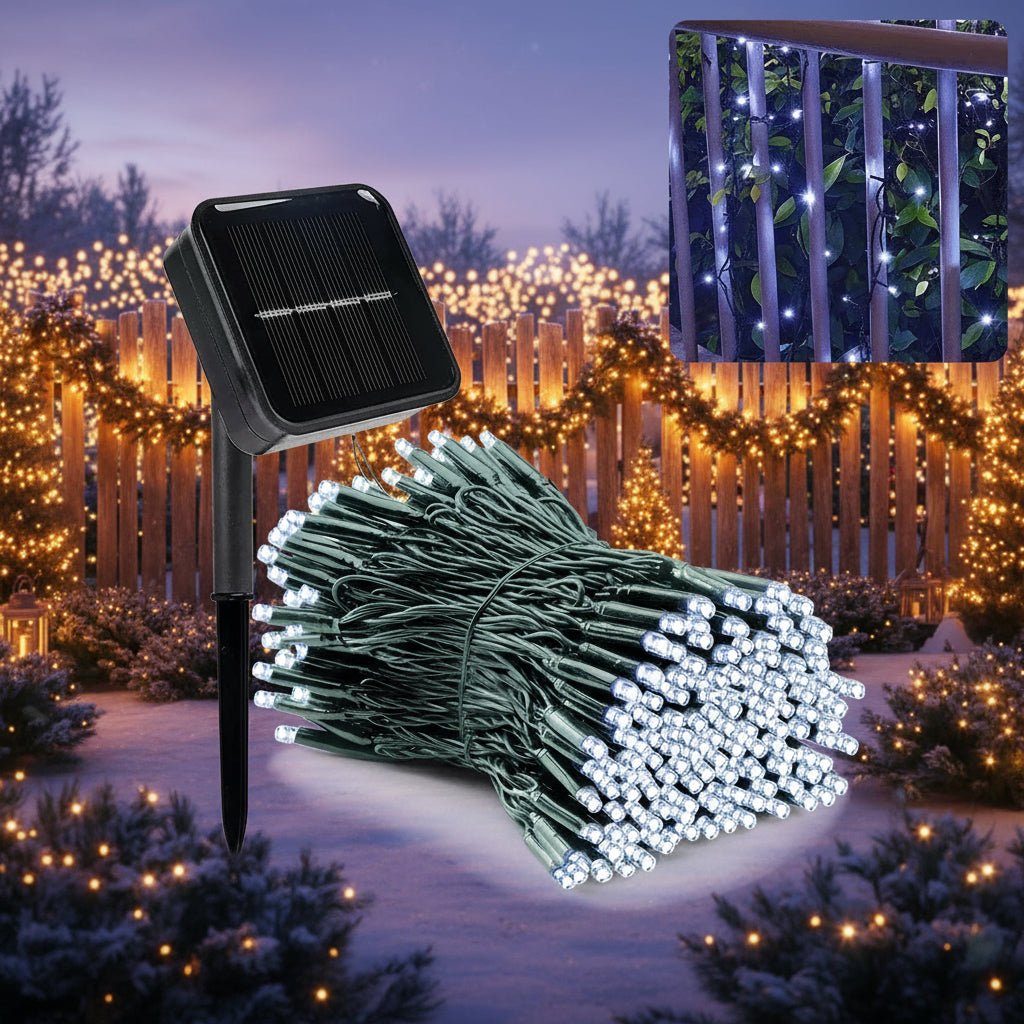 MERRYGLOW - Solar Lichterkette Outdoor mit 300 LEDs, 8 Modi & IP65 Wetterfest 0