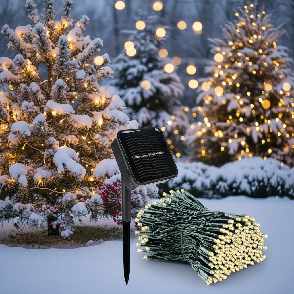 MERRYGLOW - Solar Lichterkette Outdoor mit 300 LEDs, 8 Modi & IP65 Wetterfest 4